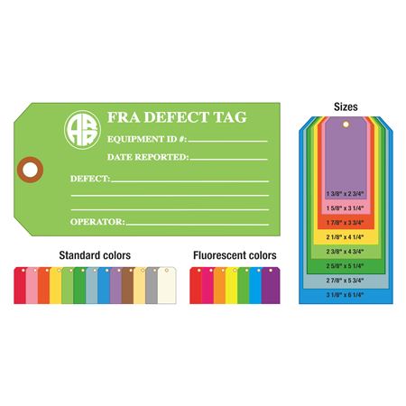 Standard Colored Blank Tags - PK100 2 1/8x4 1/4